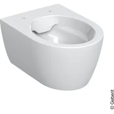 Bild von iCon Wand-WC Tiefspüler, verkürzte Ausladung, geschlossene Form, Rimfree weiß