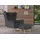Ohrensessel Telford Fellimitat 77 x 106 x 92 cm Grau mit Hocker