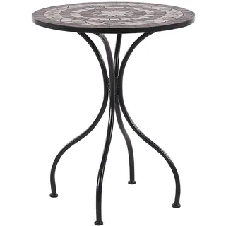 Beliani Gartentisch Ø 60 x 73 cm Schwarz