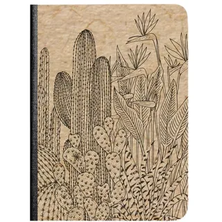 Clairefontaine 116042C - Notizheft/Notizbuch Le cerisier blanc, mit flexiblem Einband A6 10,5x14,8 cm, 72 Blatt, liniert, Rücken mit Leinenbezug, Motive sortiert, 1 Stück