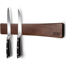 HOSHANHO Magnetleiste Messer, Messerhalter Magnetisch für Wand, Magnet Messerhalter Holz Knife Holder für Utensilien und Aufbewahrung Magnetisch Werkzeuge, 40cm/16in