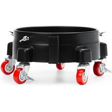 BENBOW Rollwagen für 1 Eimer - 27cm Durchmesser - UV- und wetterbeständig, 360° Schwenkrollen mit Bremse - Ideal für Autowäsche und Pflanzentransport