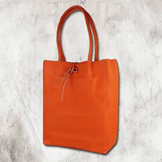 Toscanto Damen Shopper Schultertasche Leder tasche orange OTT112SO