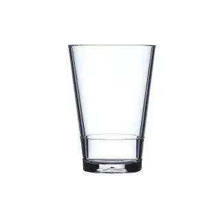 Mepal Flow Glas aus SAN-Kunststoff, transparent, Stilvolles Trinkglas mit dickem Boden, eignet sich für Camping oder den Urlaub, Volumen: 275 ml