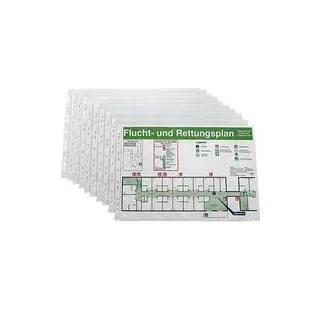 Lands Prospekthüllen DIN A3 quer transparent genarbt 0,08 mm, 10 St.