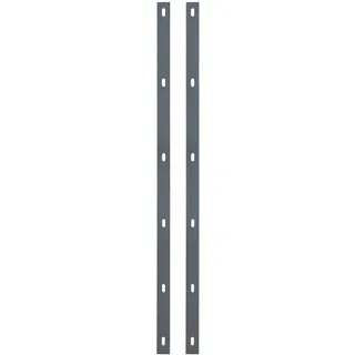 Alberts 646165 Set Flacheisen Step2 | Stahl roh, feuerverzinkt anthrazit kunststoffbeschichtet RAL 7016 | Länge: 1020 mm | Breite: 40 mm | 2er Set