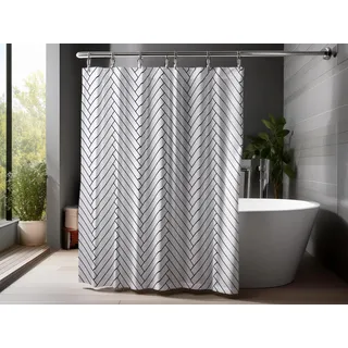 GRANA HOME Hochwertiger Duschvorhang mit Seidenoptik – Wasserdicht, Schimmelresistent & Waschbar - Duschvorhang mit Edelstahlringen - In 3 Größen erhältlich: 200x200 cm