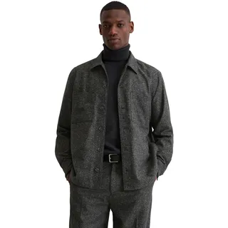 Marc O'Polo Hemdjacke Overshirt aus Woll-Mix, lockere Form, melierte Struktur