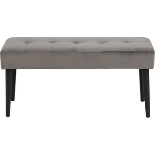 Actona Sitzbank Gisela Velours Grau 95 x 38 x 45 cm
