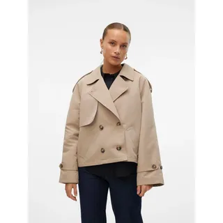 Vero Moda Kurzjacke »VMCHLOE SHORT TRENCHCOAT GA NOOS«, im Trenchcoat Style, silberfarben