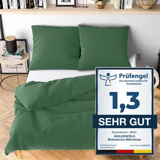 Wolkenfeld Bettwäsche »Allergiker Bettwäsche, unfassbar weich« 2 Stk. tlg. 135x200 cm, 155x220 & Übergrößen I inkl. Kissenbezüge 80x80 I Uni