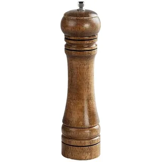 Pfefferstreuer aus Holz und Keramik, 27 cm, robust, elegant, ideal zum Würzen und Dekorieren von Speisen zu Hause oder im Restaurant.