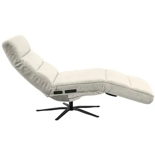 Kawola Relaxliege Alina Cremeweiß Cord , Creme, Schwarz , Textil , Echtholz , Füllung: Komfortschaum , 82x115x156 cm , Gartenmöbel, Gartenliegen, Relaxliegen