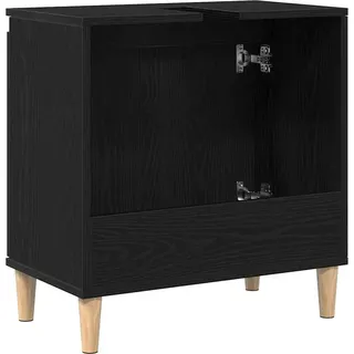 vidaXL Waschbeckenschrank Schwarz Eichen-Optik 58 x 33 x 60 cm - Schwarz