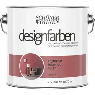 Designfarben 2,5 l englisches rosenrot