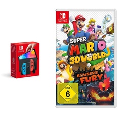 Nintendo Switch (OLED-Modell) Neon-Rot/Neon-Blau + Super Mario 3D World + Bowser's Fury - [Nintendo Switch]