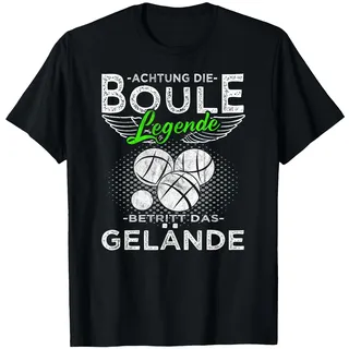Boccia | Die Boule Legende betritt das Gelände Boule T-Shirt, Herren, Schwarz, XL