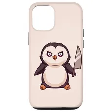 Hülle für iPhone 14 Pro Pinguin mit Messer