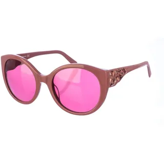 Swarovski SK0174S Runde Acetat-Sonnenbrille für Damen - Fuchsia