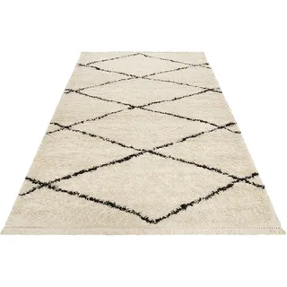 Wecon home Hochflor-Teppich »STUDIO one«, rechteckig, 35 mm Höhe, weicher und kuscheliger Flor, Wohnzimmer, Schlafzimmer, im Berber-Stil, beige