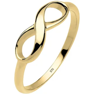 Elli PREMIUM Ring Damen Infinity Unendlichkeit Liebe in 375 Gelbgold
