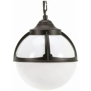 Licht-Erlebnisse RAGNELL Pendelleuchte Außen IP44 Vintage E27 Kugel Schirm
