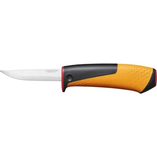 Fiskars Handwerkermesser inklusive Holster mit integriertem Messerschärfer