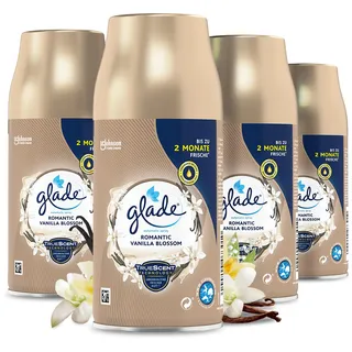 Glade Automatic Spray Nachfüller, Raumduft, Romantic Vanilla Blossom, 4er Pack (4 x 269 ml)