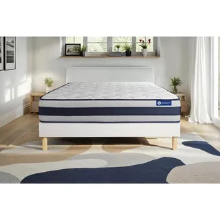 Matratzen- und Lattenrost-Set 90x190 cm - Actiflex Ergo - Weiß