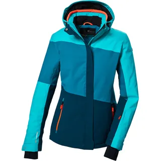 KILLTEC Damen Skijacke/Funktionsjacke mit abzippbarer Kapuze und Schneefang KSW 67 WMN SKI JCKT, aquaverde, 42,