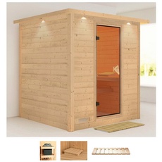 Bild von Sauna »Menja«, (Set), ohne Ofen beige