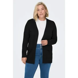 ONLY CARMAKOMA CARESLY L/S OPEN CARDIGAN Schwarz L