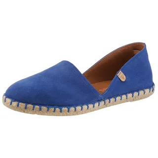 Espadrille VERBENAS "CARMEN SERRAJE", Damen, Gr. 35, blau (royalblau), Veloursleder, Schuhe Espadrille, Sommerschuh, Schlappen mit Jute-Rahmen, Topseller