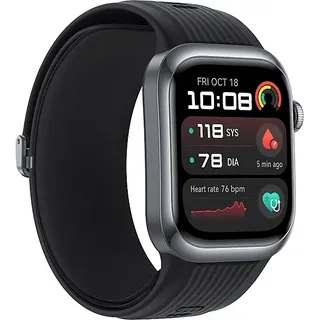 Huawei Watch D2 BT 38 mm Aluminiumgehäuse schwarz Fluoroelastomerarmband schwarz verstellbar