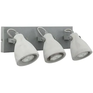 Beliani Wandleuchte Grau Beton 3-flammig verstallbar Industrie Look Moderne Deckenleuchte