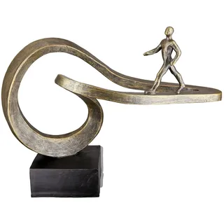 Gilde Skulptur - Bronzefarben , Kunststoff , 32x25x15 cm , stehend , Dekoration, Dekofiguren & Skulpturen,
