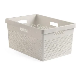 TATAY Wäschekorb Bohol 100% recycelter Kunststoff Polypropylen | Wäschekorb Haushalt | Volumen 40 L | 41x33x50 cm | 100% recycelter Kunststoff | Ohne BPA | Robustes Polypropylen, Beige
