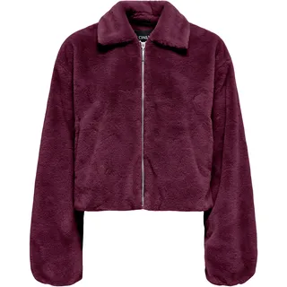 Only Onldana Life Faux Fur Jacket Cc OTW, Mauve wine), m