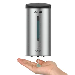 AIKE AK1205E Automatischer Seifenspender Wandmontage, Gewerblich Große Kapazität Edelstahl Flüssigspender für Esszimmer und WC