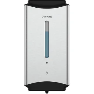 AIKE Seifenspender Automatischer Edelstahl, 1100 ml Kommerzieller Seifenspender Wandmontage mit Sichtfenster, Modell AK1206