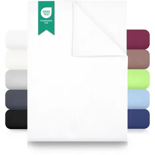 Green Mark Textilien Bettlaken Baumwolle 180 x 275 cm weiß