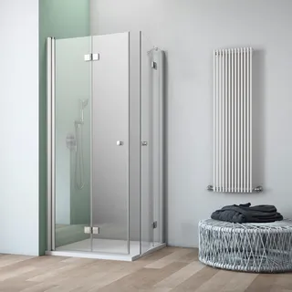 maw by GEO Eckdusche »A-E430« ebenerdiger Einbau möglich, silberfarben