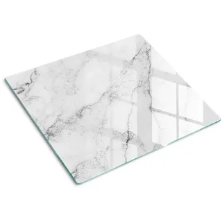 Tulup Spritzschutz 60x52 cm Marmor Weiß