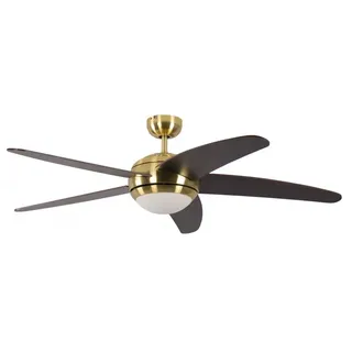 Pepeo Melton 132 cm Deckenventilator messing/wenge mit Licht inkl. Fernbedienung