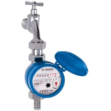 Bild von Wasserzähler für Auslaufventil 3/4" / Wassermengenzähler / Wasserverbrauch / WZA12 Silber