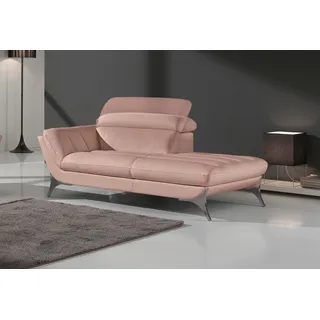 Egoitaliano Recamiere Leder 1-Sitzer Rosa