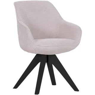 Landscape Armlehnstuhl , Schwarz, Weiß , Textil , Eiche , massiv , Uni , eckig , 60x83x65 cm , Stoffauswahl, Typenauswahl, Sitzfläche 360° drehbar , Esszimmer, Stühle, Polsterstühle