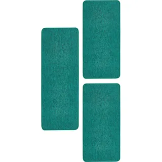 Andiamo Bettumrandung »Luton, Made in Germany« Höhe 5 mm 3 Stk. tlg. Bettvorleger, Läufer-Set für das Schlafzimmer, melierte Optik, grün