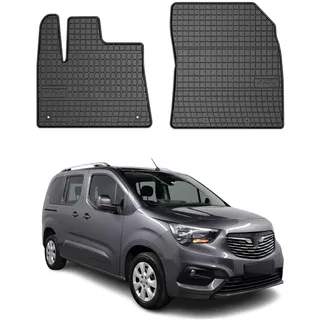 OMAC Fußmatten für Opel Combo 2 Persons 2019-2026 Gummi 2X Schwarz | 5230484, Automatten, Gummimatten, Allwetter, Antirutsch, fahrzeugspezifisches Produkt, wasserdicht