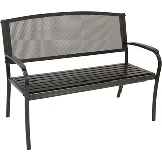 DEGAMO Gartenbank Metallbank Bank COMO 2-sitzer 121cm, Streckmetall anthrazit - Grau